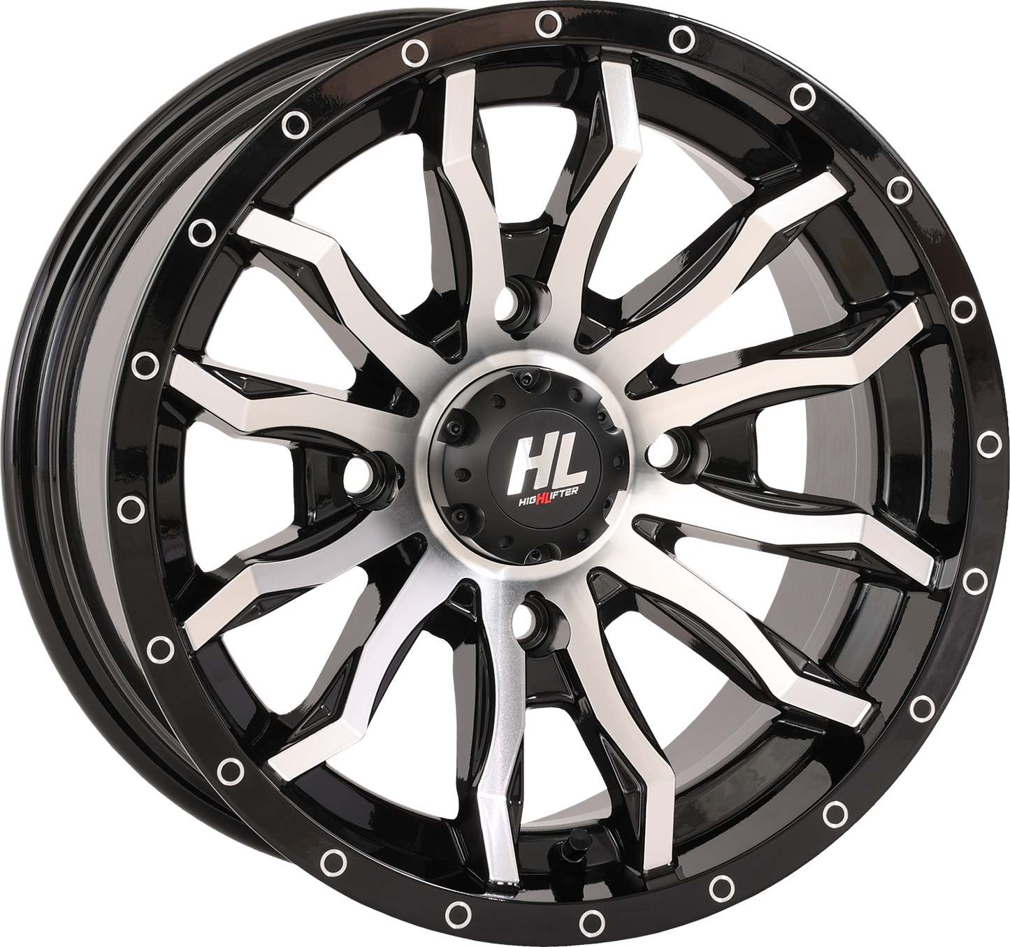 HIGH LIFTER Wheel - HL21 - Front/Rear - Gloss Black w/Machined - 20x7 - 4/137 - 4+3 (+10 mm) 20HL21-1137