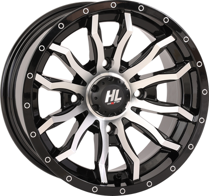 HIGH LIFTER Wheel - HL21 - Front/Rear - Gloss Black w/Machined - 14x7 - 4/156 - 4+3 (+10 mm) 14HL21-1156