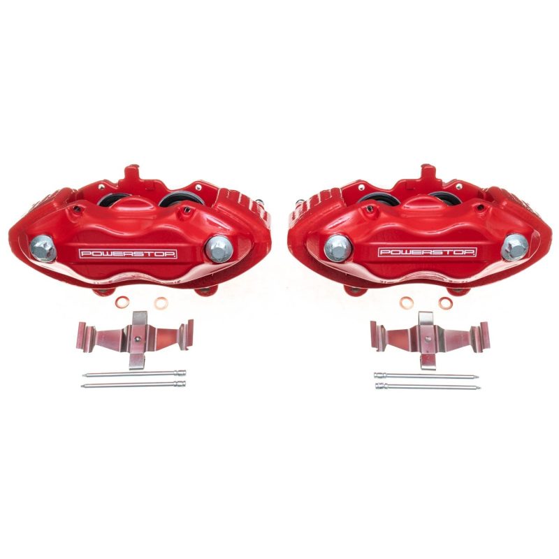 Power Stop 05-10 Chrysler 300 Front Red Calipers w/o Brackets - Pair S5086