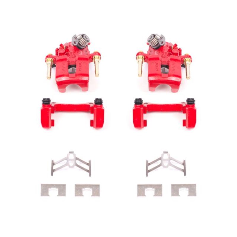 Power Stop 92-01 Honda Prelude Rear Red Calipers w/Brackets - Pair S1612
