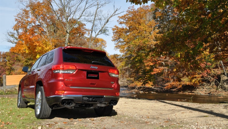 Corsa 14-16 Jeep Grand Cherokee Summit Edition Black 2.5in Dual Rear Exit Cat-Back Exhaust 14992BLK