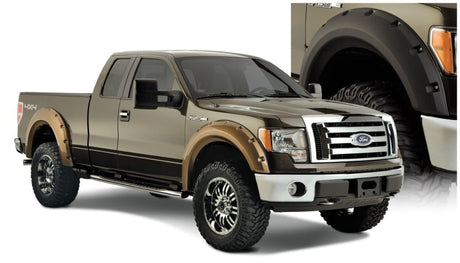 Bushwacker 09-14 Ford F-150 Styleside Max Pocket Style Flares 4pc 67.0/78.8/97.4in Bed - Black 20927-02