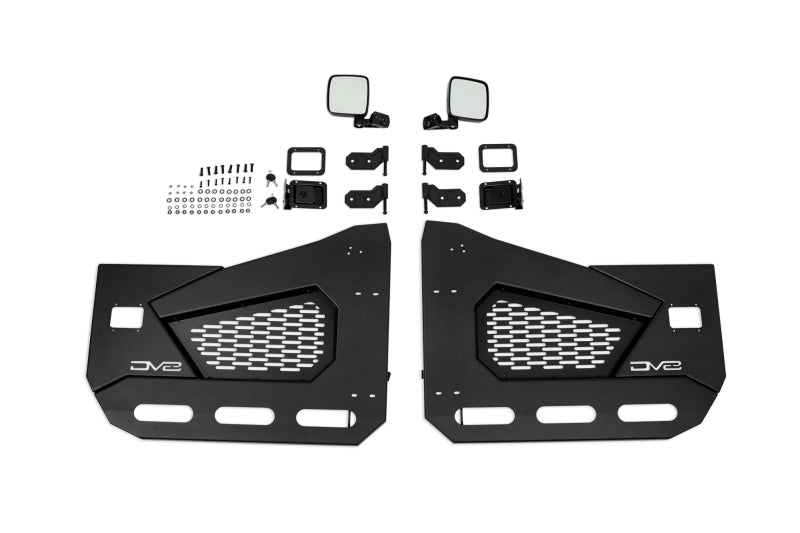 DV8 Offroad 18-22 Jeep Wrangler JL/JT Spec Series Half Doors - Front Set HDJL-02F