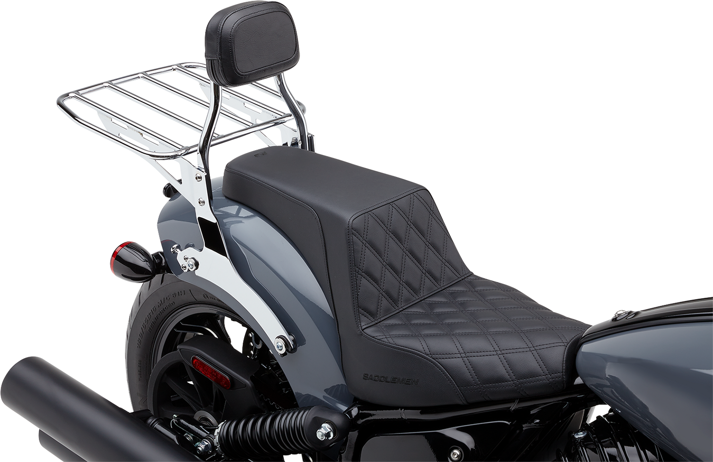 COBRA Detachable Backrest - Mini - Chrome - Chieftain 502-2012