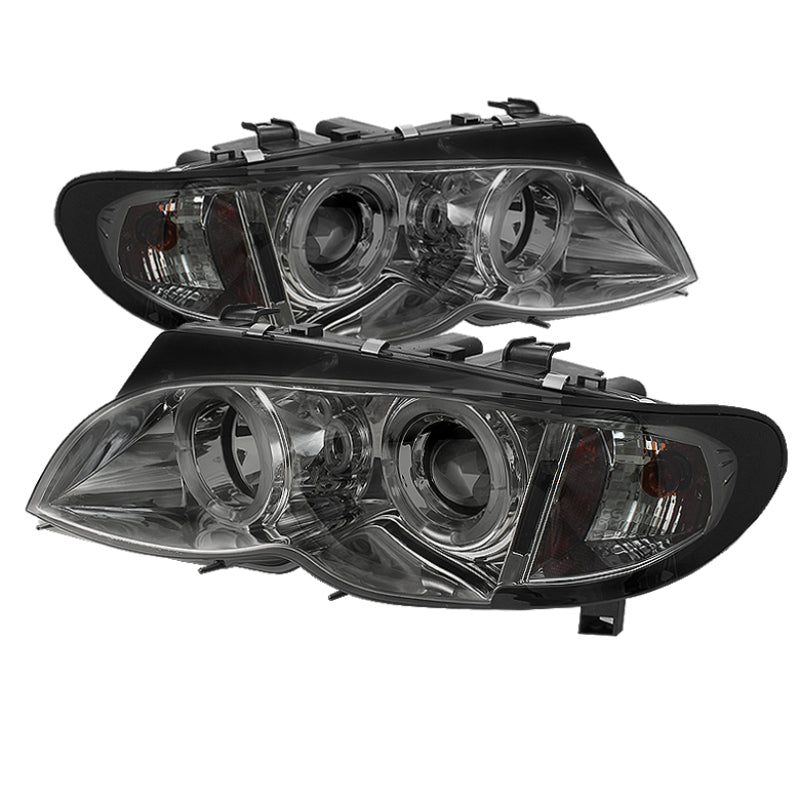 Spyder BMW E46 3-Series 02-05 4DR Projector Headlights 1PC LED Halo Smke PRO-YD-BMWE4602-4D-AM-SM 5042422