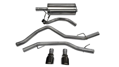 Corsa 09-14 Dodge Ram 1500 4.7L/5.7L V8 Quad/Crew Cab/Short Bed Black Dual Rear Exit Cat-Back Exhaus 14405BLK