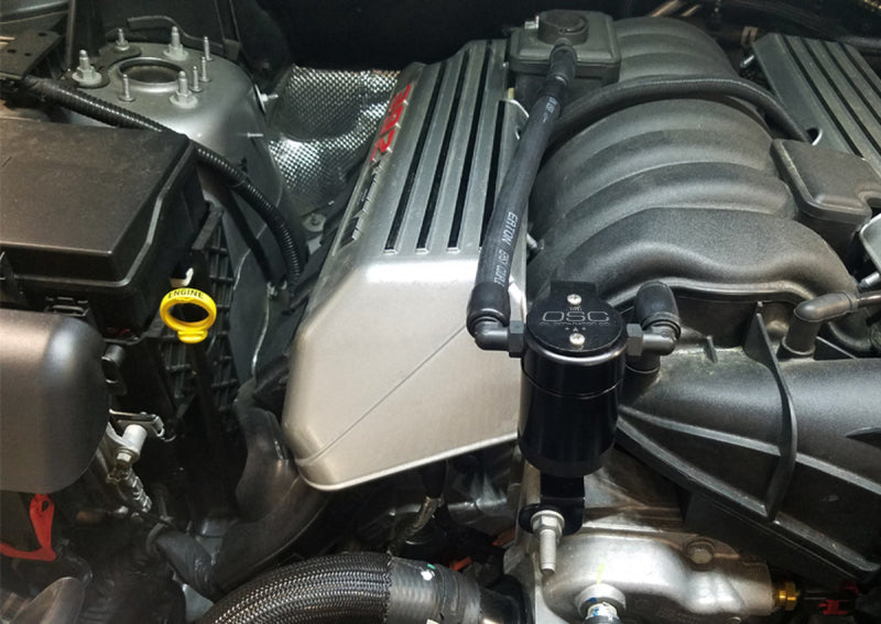 J&L 11-23 Dodge Charger SRT 6.4L Hemi Passenger Side Oil Separator 3.0 - Black Anodized 3063P-B