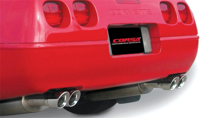 Corsa 86-91 Chevrolet Corvette C4 5.7L V8 L98 Polished Sport Cat-Back Exhaust 14115