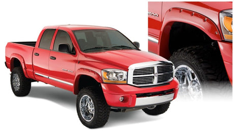 Bushwacker 06-08 Dodge Ram 1500 Fleetside Pocket Style Flares 4pc 97.9/98.3in Bed - Black 50911-02