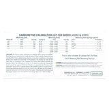 Edelbrock Calibration Kit for 1912 / 1913 1949