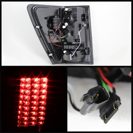Spyder Jeep Grand Cherokee 07-10 LED Tail Lights Red Clear ALT-YD-JGC07-LED-RC 5070203