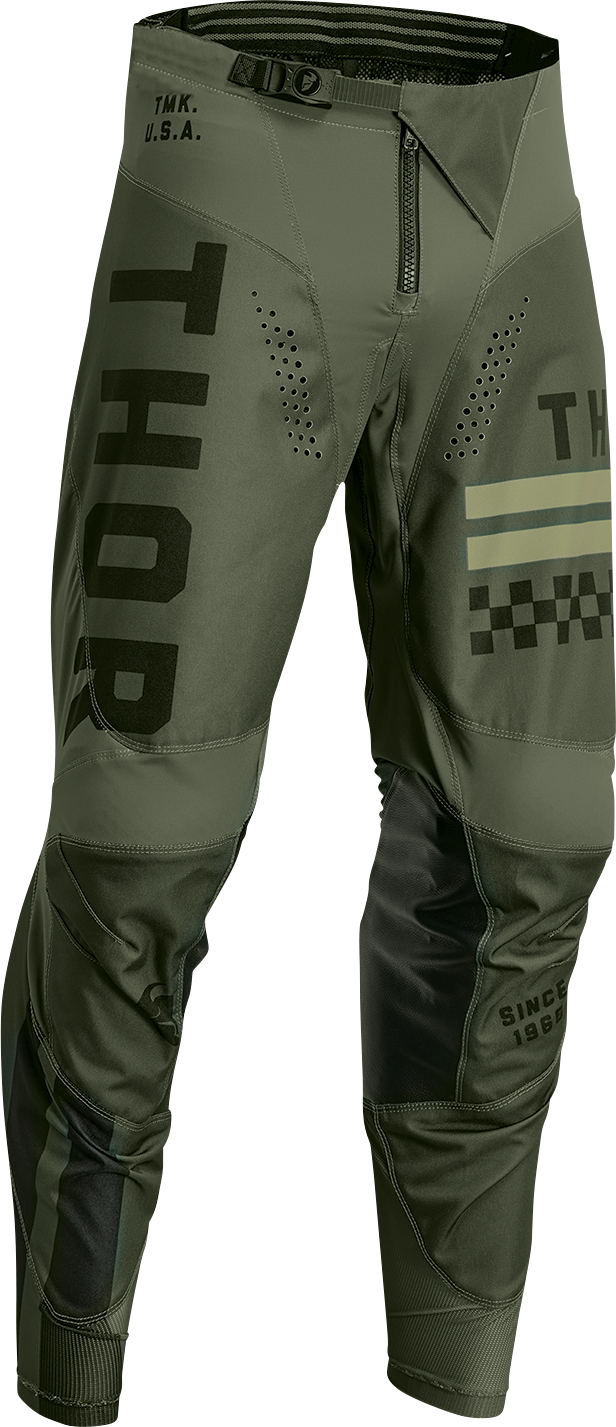 THOR Youth Pulse Combat Pants - Army Green/Black - 18 2903-2243