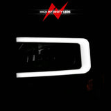 ANZO 99-04 Ford F250/F350/F450/Excursion (excl. 99) Crystal Headlights - w/ Light Bar Black Housing 111549