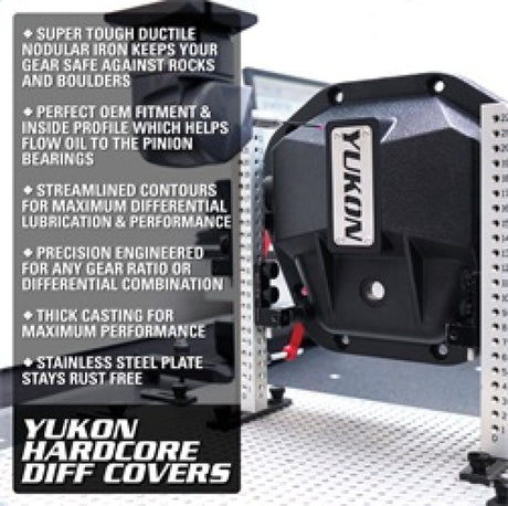 Yukon Gear Hardcore Rear Nodular Iron Cover for Jeep Wrangler JL Dana 44/220mm YHCC-D44JL-REAR