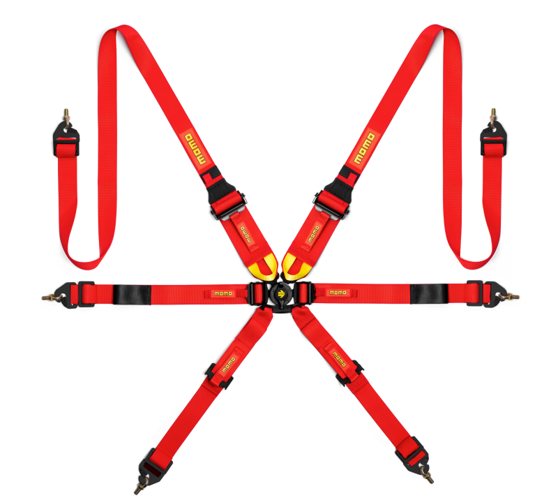 Momo Int. Camlock 6pt Clip In Restraint-Red MO1255120001