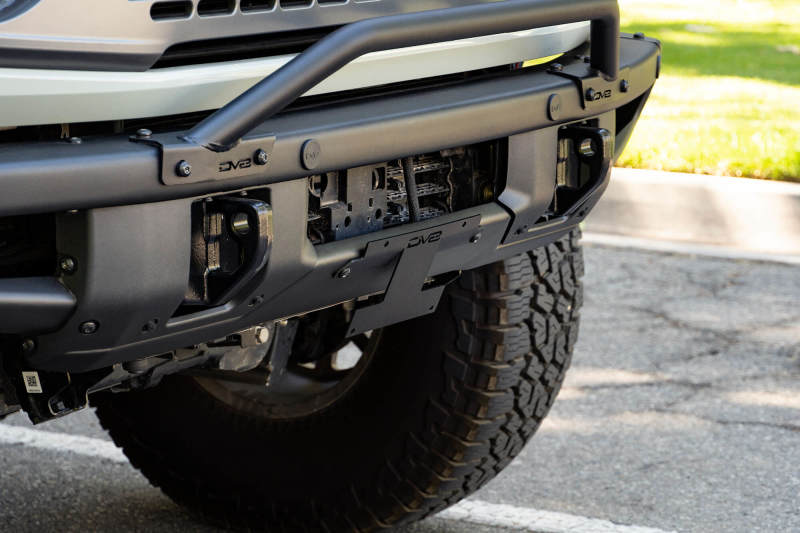 DV8 Offroad 21-22 Ford Bronco Factory Front Bumper Licence Relocation Bracket - Front LPBR-01
