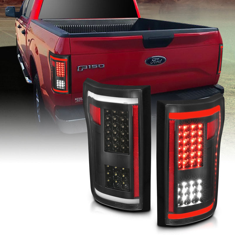 ANZO 2015-2017 Ford F-150 LED Taillights Black 311285