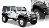 Bushwacker 07-18 Jeep Wrangler Max Pocket Style Flares 2pc Extended Coverage - Black 10045-02