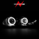 ANZO 1998-2002 Chevrolet Camaro Projector Headlights w/ Halo Black 121160