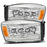 AlphaRex 06-08 Dodge Ram 1500HD NOVA LED Proj Headlights Plank Style Blk w/Seq Signal/DRL/Amber LED 880537
