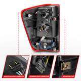 Anzo 04-15 Nissan Titan Full LED Tailights Chrome Housing Red/Clear Lens 311422