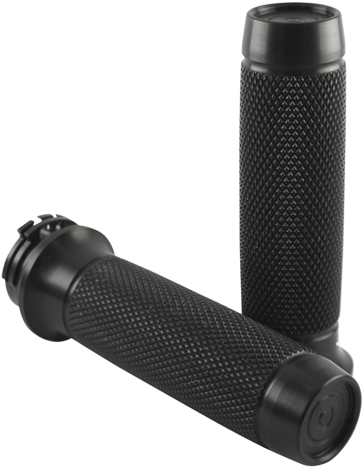 BRASS BALLS Knurled Moto Grips Black Tbw BB08-259