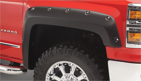 Bushwacker 15-18 Chevy Silverado 2500 HD Pocket Style Flares 2pc - Black 40119-02