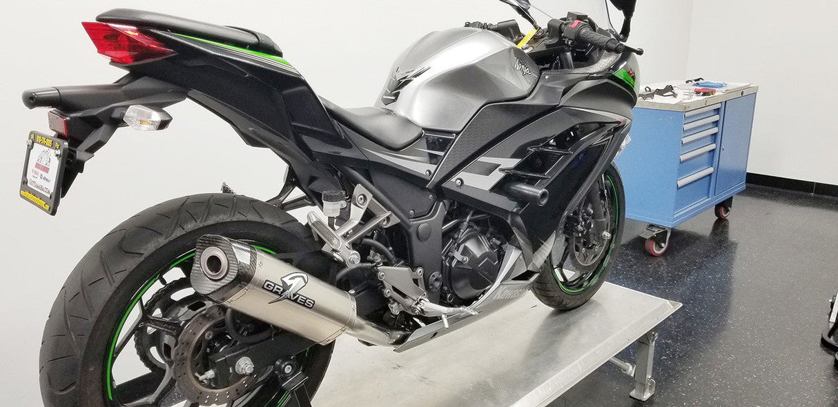 Graves motorsports ninja ex300 2013-2017 full exhaust system EXK-17EX3-FST