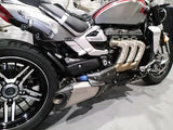 Vandemon Triumph Rocket 3R & GT 2500 2019-25 Titanium Bimodal Stealth Titanium Slip-On Mufflers TRIUMROCKET3O2MUFA VA-152