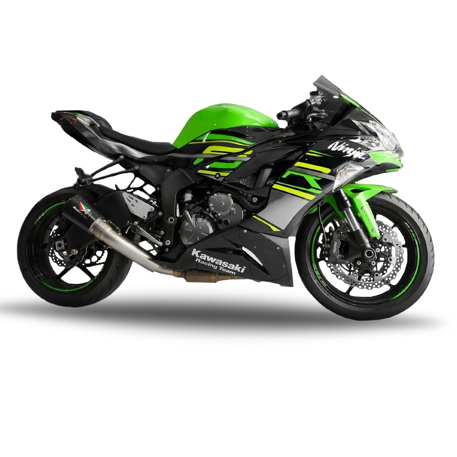 Austin Racing ZX636/ZX6R GP1 DE-CAT exhaust slip on for 2009-2025