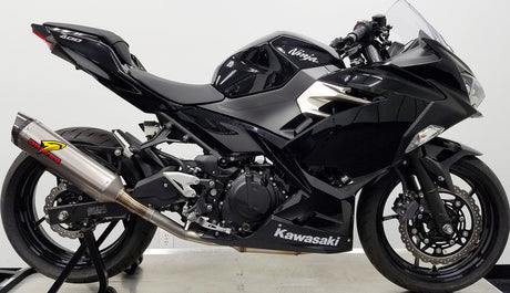 Graves motorsports escape deslizante cat back titanio ninja ex400/z400 18-23 EXK-18EX4-CBST