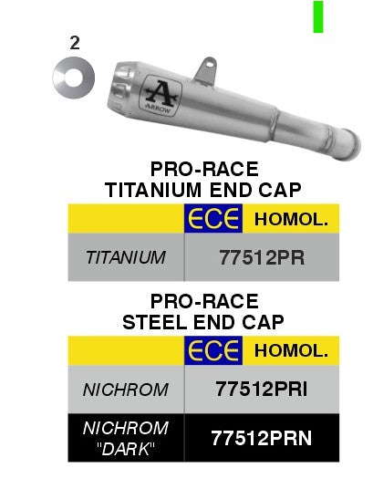 Arrow  Pro-Race Nichrom "Dark" Silencer Ktm 990 Rc R 2026 77512PRN