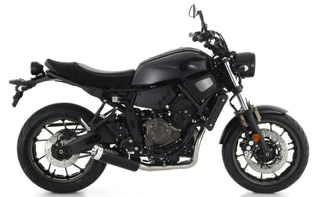 74509RBA  Arrow Rebel Slip-on Exhaust, Aluminum End Cap for Yamaha XSR700 21-25