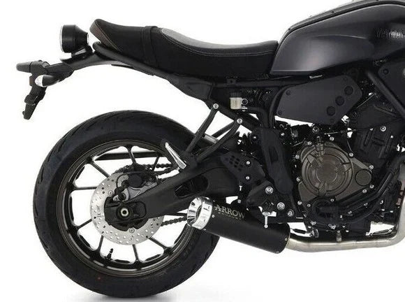 74509RBA  Arrow Rebel Slip-on Exhaust, Aluminum End Cap for Yamaha XSR700 21-25