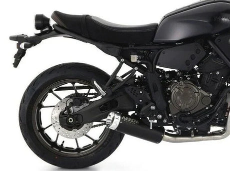 74509RBA  Arrow Rebel Slip-on Exhaust, Aluminum End Cap for Yamaha XSR700 21-25