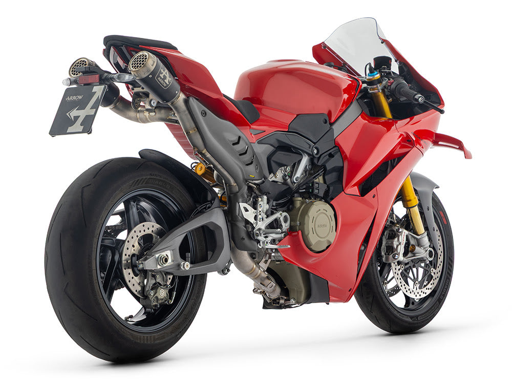 IN STOCK 71253CP Arrow Exhaust full system Ducati Panigale V4 2025 Full High Pro-Race Titanium Black Racing