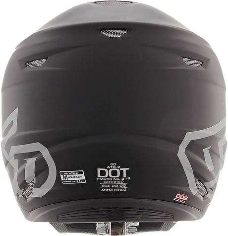 6D ATR-2 Helmet - Matte Black - 2XL 12-0509