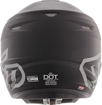 6D ATR-2 Helmet - Matte Black - XS 12-0504