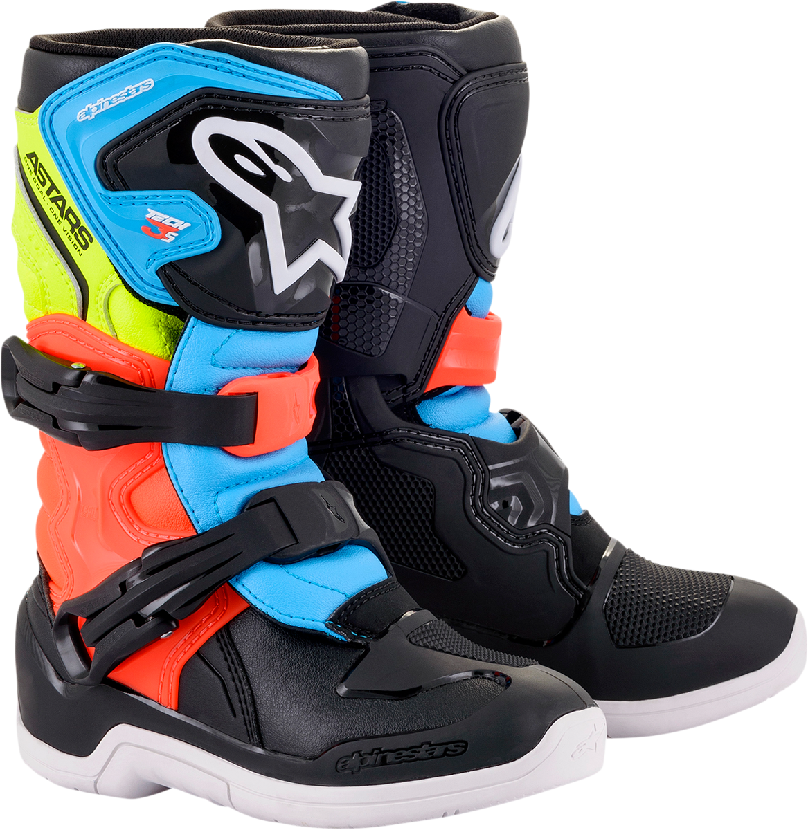 Botas ALPINESTARS Tech 3S - Negro/Azul/Amarillo/Rojo - US 12 2014518-1538-12