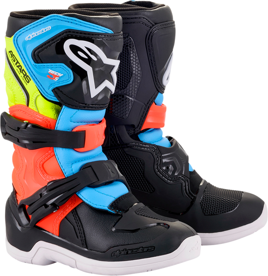 ALPINESTARS Tech 3S Boots - Black/Blue/Yellow/Red - US 12 2014518-1538-12