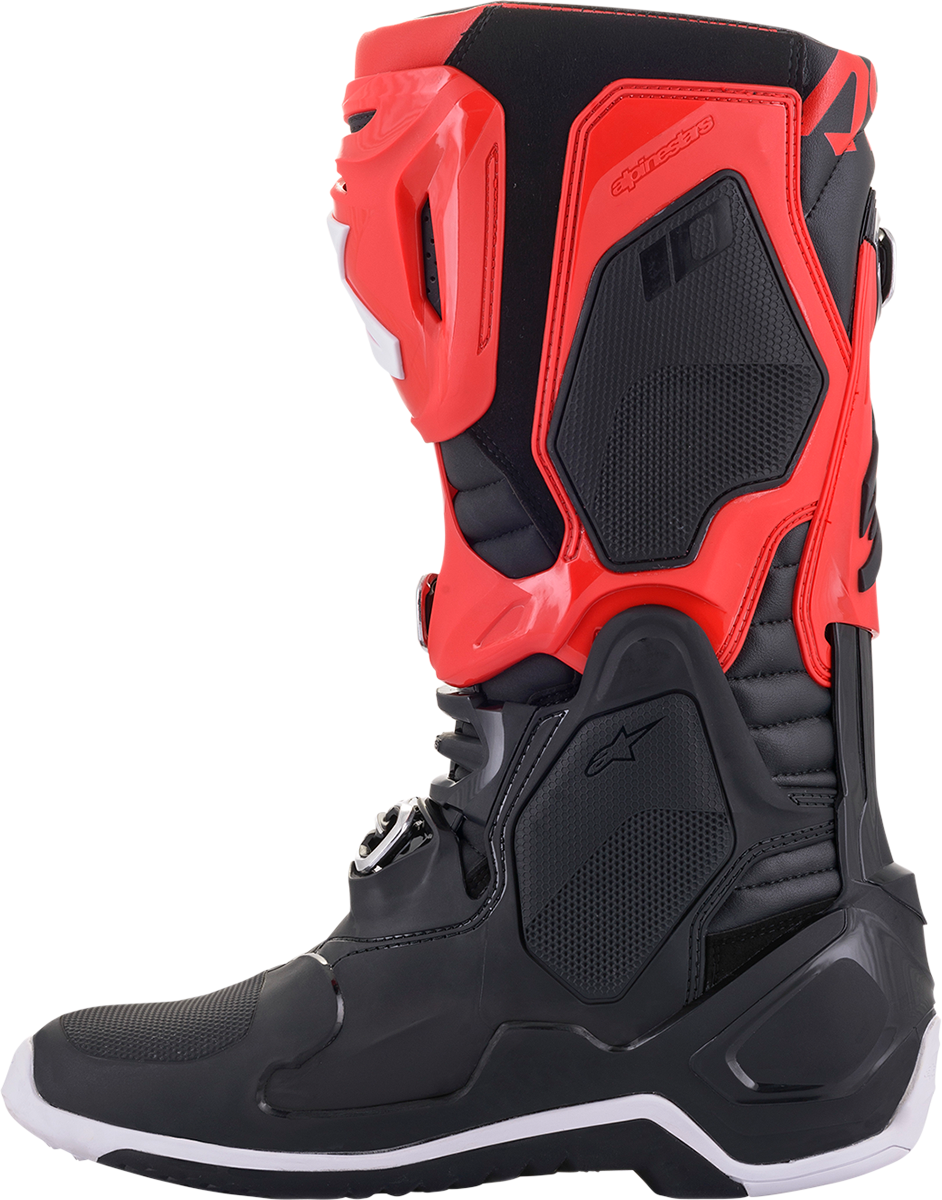 Botas ALPINESTARS Tech 10 - Negro/Rojo - US 8 2010020-31-8 