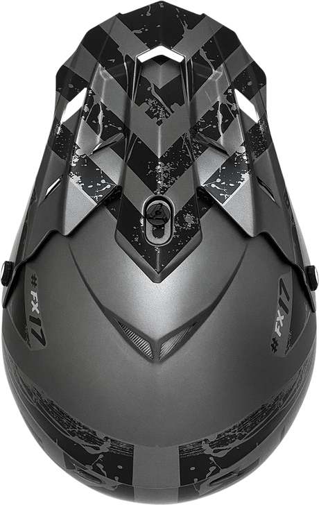 AFX FX-17Y Helmet - Attack - Frost Gray/Matte Black - Medium 0111-1397