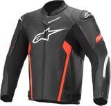 Chaqueta de cuero ALPINESTARS Faster v2 - Negro/Rojo - US 40 / EU 50 3103521-1030-50 