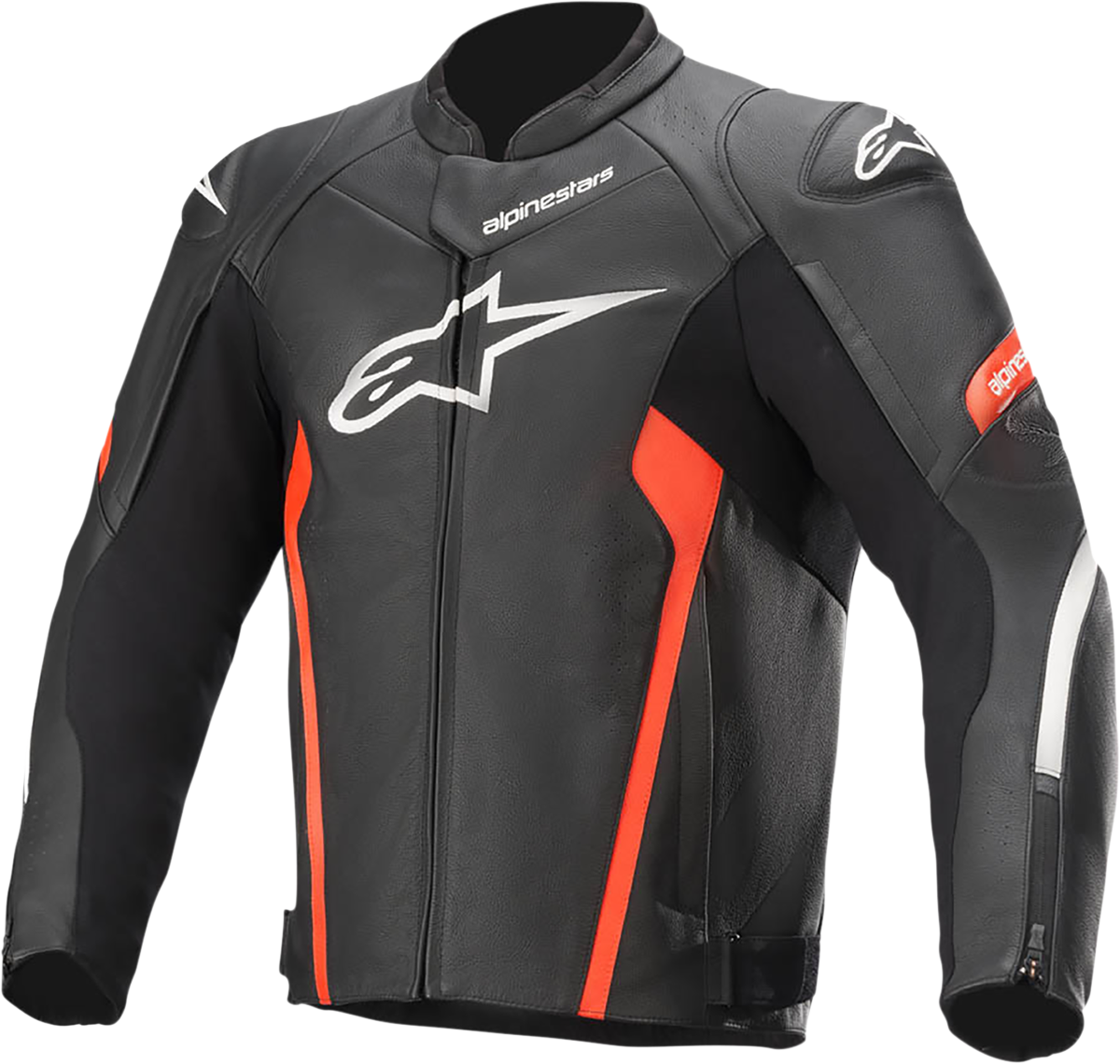 Chaqueta de cuero ALPINESTARS Faster v2 - Negro/Rojo - US 50 / EU 60 3103521-1030-60 