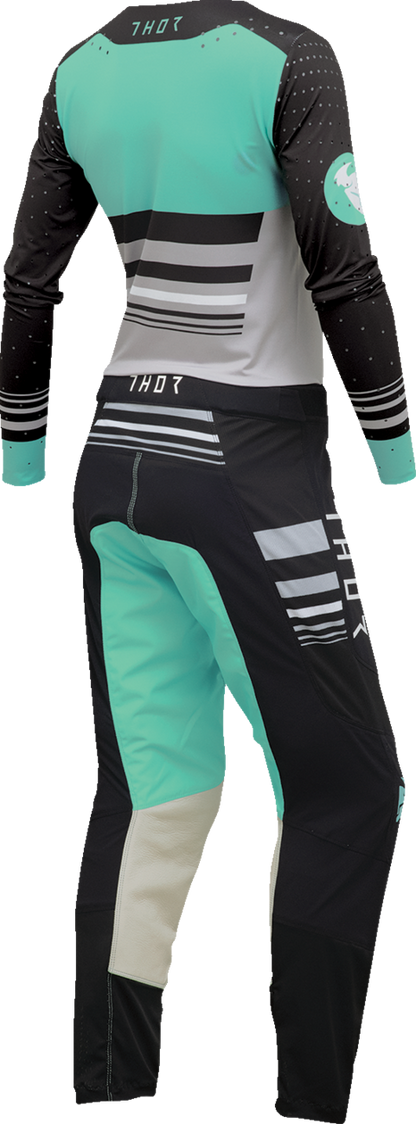 THOR Women's Prime Blaze Jersey - Black/Mint - XL 2911-0282