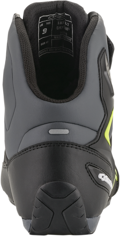 Zapatos ALPINESTARS Faster-3 Drystar - Negro/Gris/Amarillo - US 13 2540719175-13 