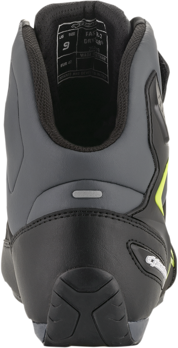 ALPINESTARS Faster-3 Drystar® Shoes - Black/Gray/Yellow - US 8.5 2540719175-8.5