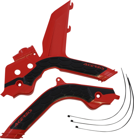 ACERBIS X-Grip Frame Guards - Red/Black 2733441018