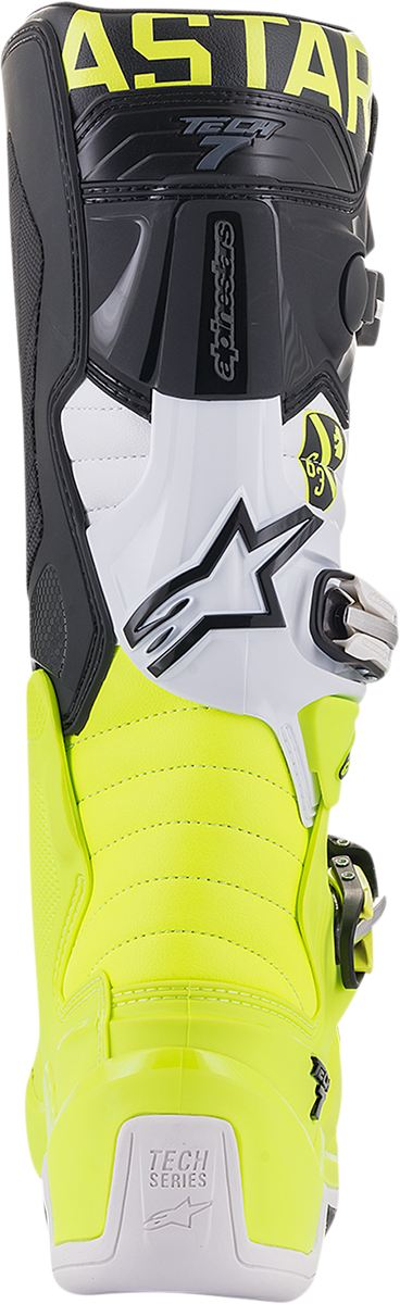 ALPINESTARS Limited Edition AMS Tech 7 Boots - Black/Yellow/White - US 8 2012014-158-8