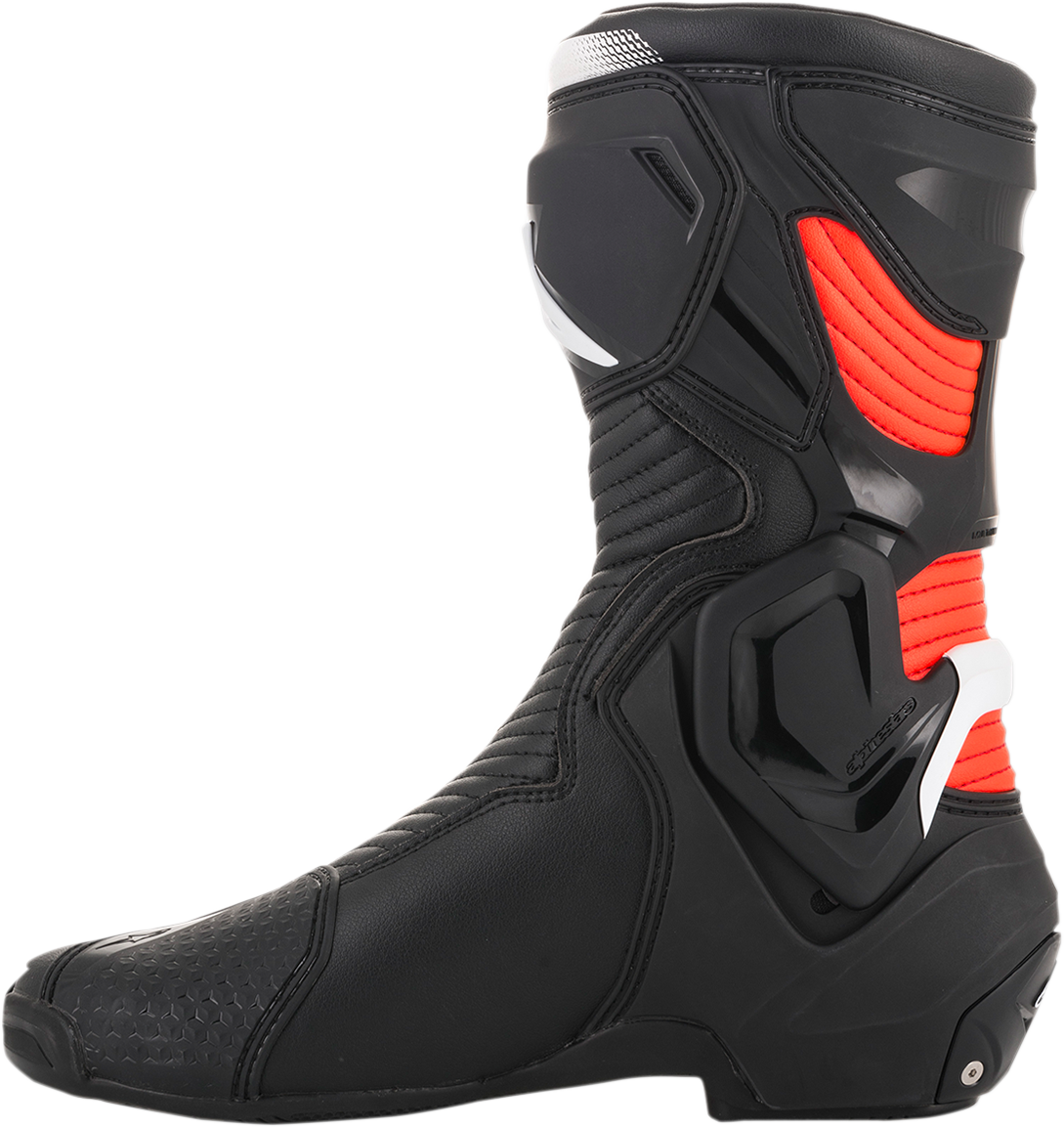 ALPINESTARS SMX+ Boots - Black/White/Red Fluorescent - US 6 / EU 39 2221019-1231-39